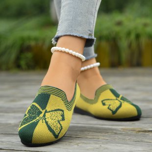 Damen bequeme und atmungsaktive Ballerinas mit floralem Design R&B