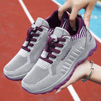 Damen Sportliche Laufschuhe mit atmungsaktivem Mesh-Obermaterial und elastischem Schnellschnürsystem R&B
