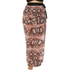 Damen Beach-Kimono aus transparentem Stoff mit trendigem Schlangenprint R&B