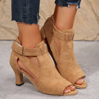 Damen Peep-Toe Pumps mit elegantem Riemendesign und stabiler Absatzhöhe R&B