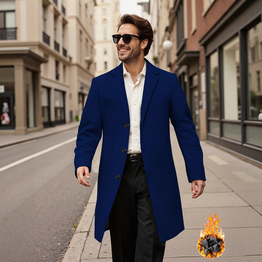 Herren eleganter doppelreihiger Mantel R&B