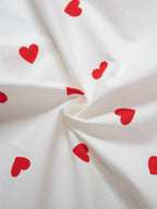 Damen Verspielte Bluse mit Rüschendetails und Herzmuster R&B