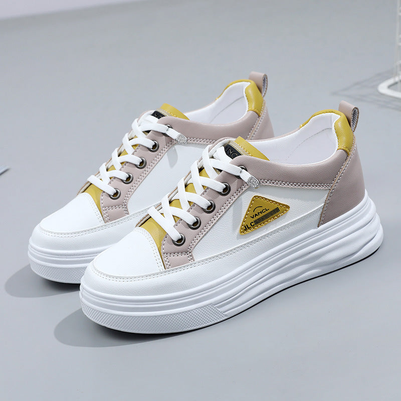 Damen stylische Plateau-Sneaker mit atmungsaktivem Obermaterial und rutschfester Sohle R&B