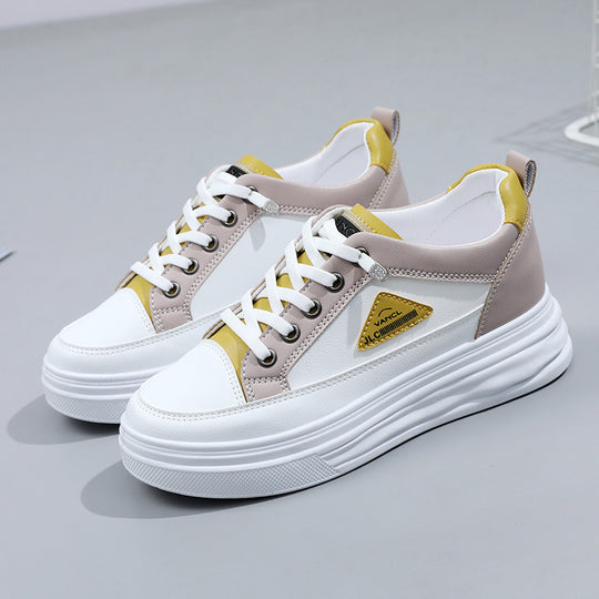 Damen stylische Plateau-Sneaker mit atmungsaktivem Obermaterial und rutschfester Sohle R&B