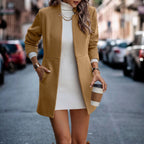 Damen Eleganter Longblazer mit praktischen Taschen und modischem Schnitt R&B