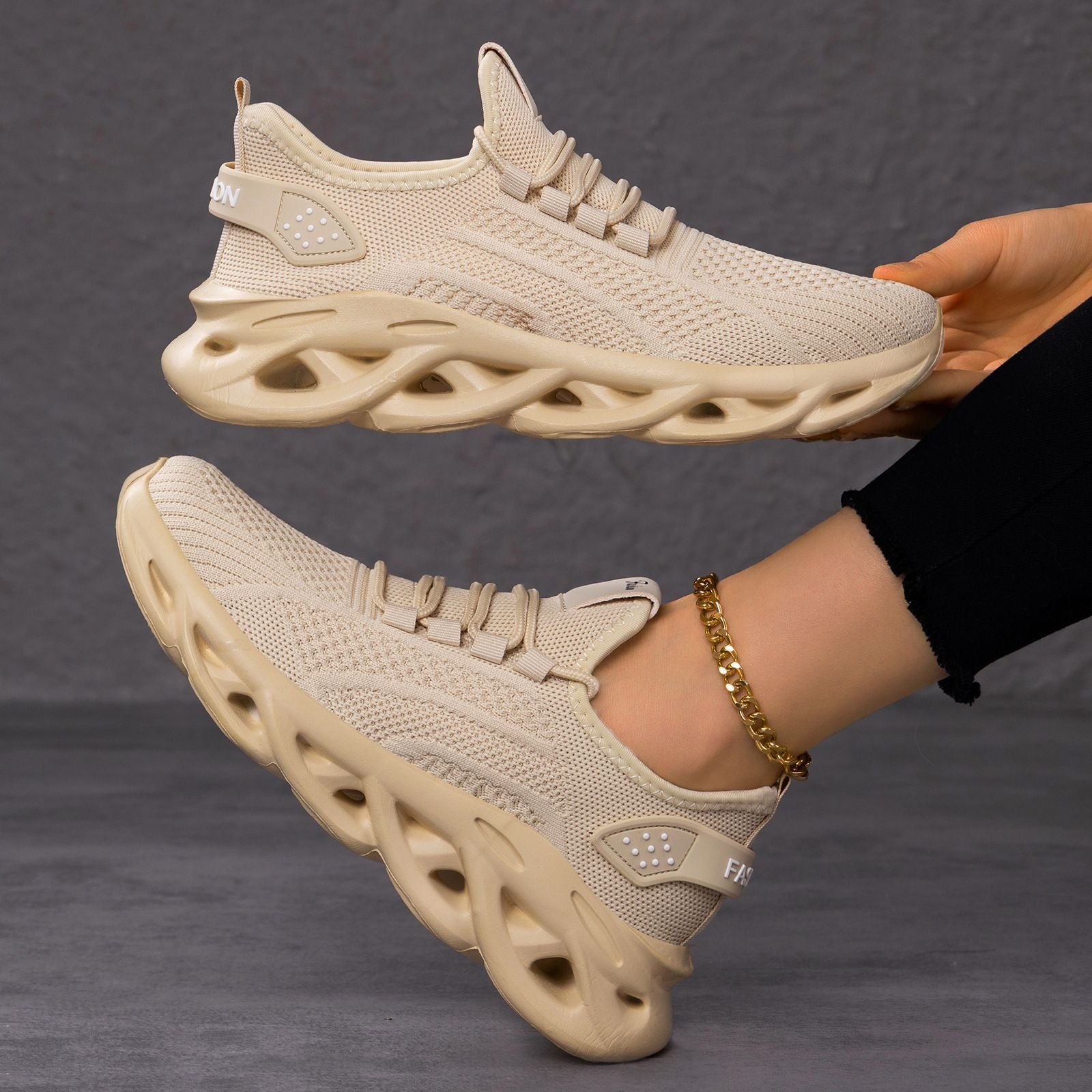 Damen Leichte und atmungsaktive Sport-Sneaker mit dämpfender Sohle