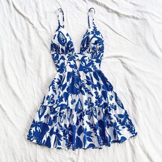 Damen Sommerkleid mit verspieltem Babydoll-Schnitt und floralem Design R&B