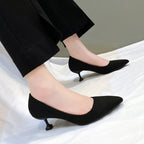 Damen elegante Spitzenpumps mit stilvollem Blockabsatz