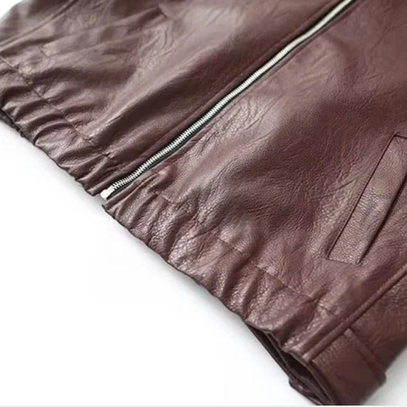 Damen Kunstlederjacke im lässigen Schnitt mit aufgesetzten Taschen R&B