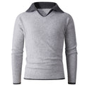 Herren eleganter V-Ausschnitt Pullover mit kontrastierendem Kragen R&B