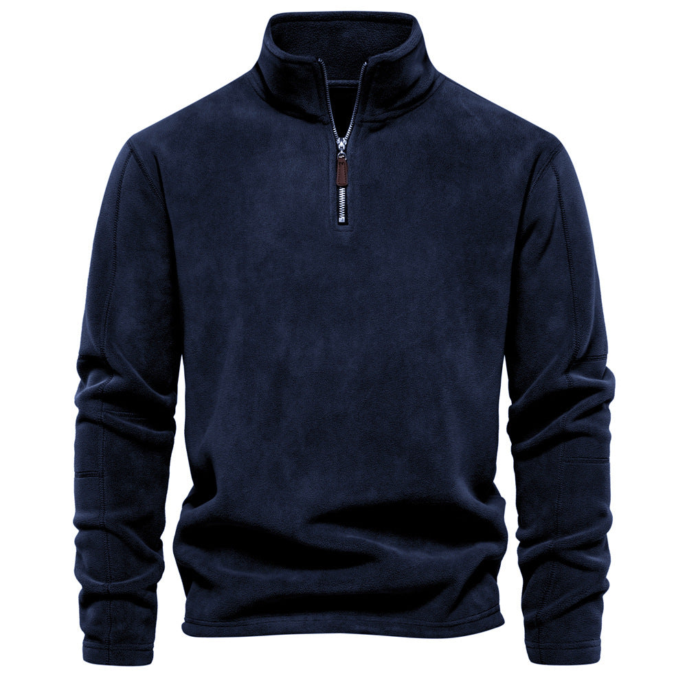 Herren Mikrofleece Pullover mit halbem Reißverschluss R&B
