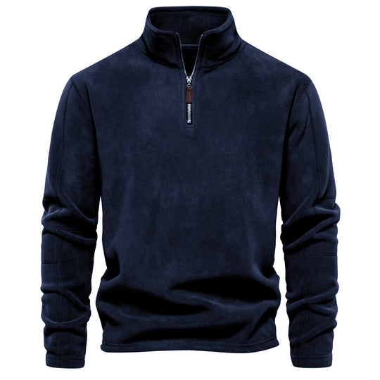 Herren Mikrofleece Pullover mit halbem Reißverschluss R&B