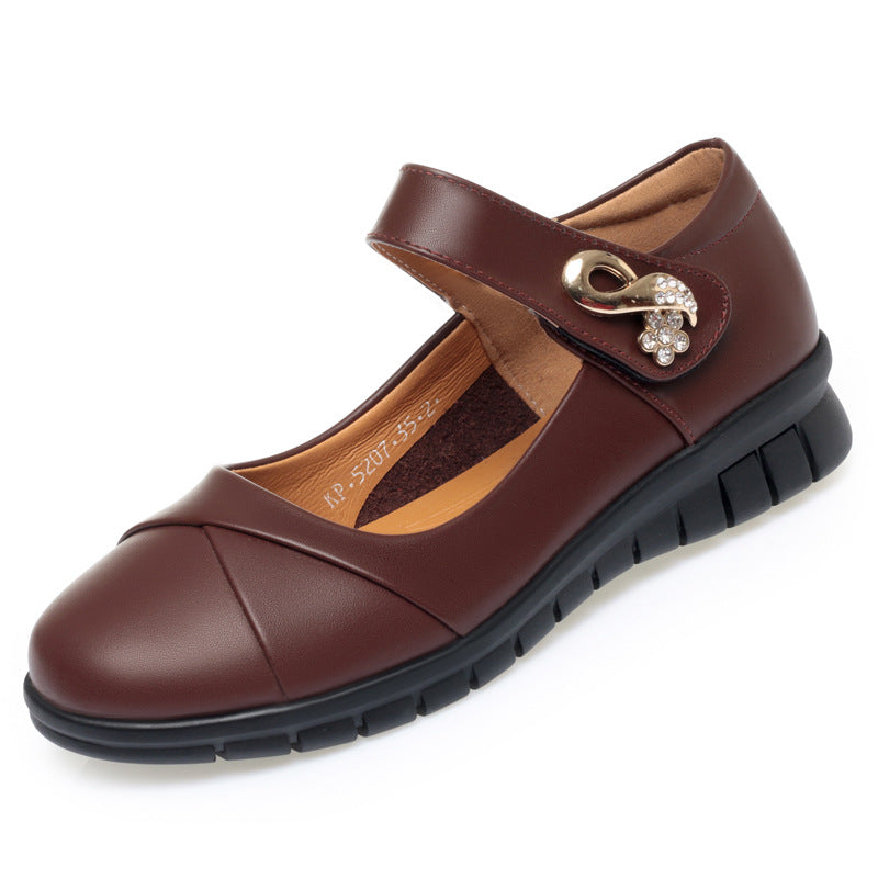 Damen Komfortable Mary Jane Ballerinas mit Schmuckdetail R&B
