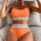 Damen Hochgeschnittener Bikini-Tankini R&B