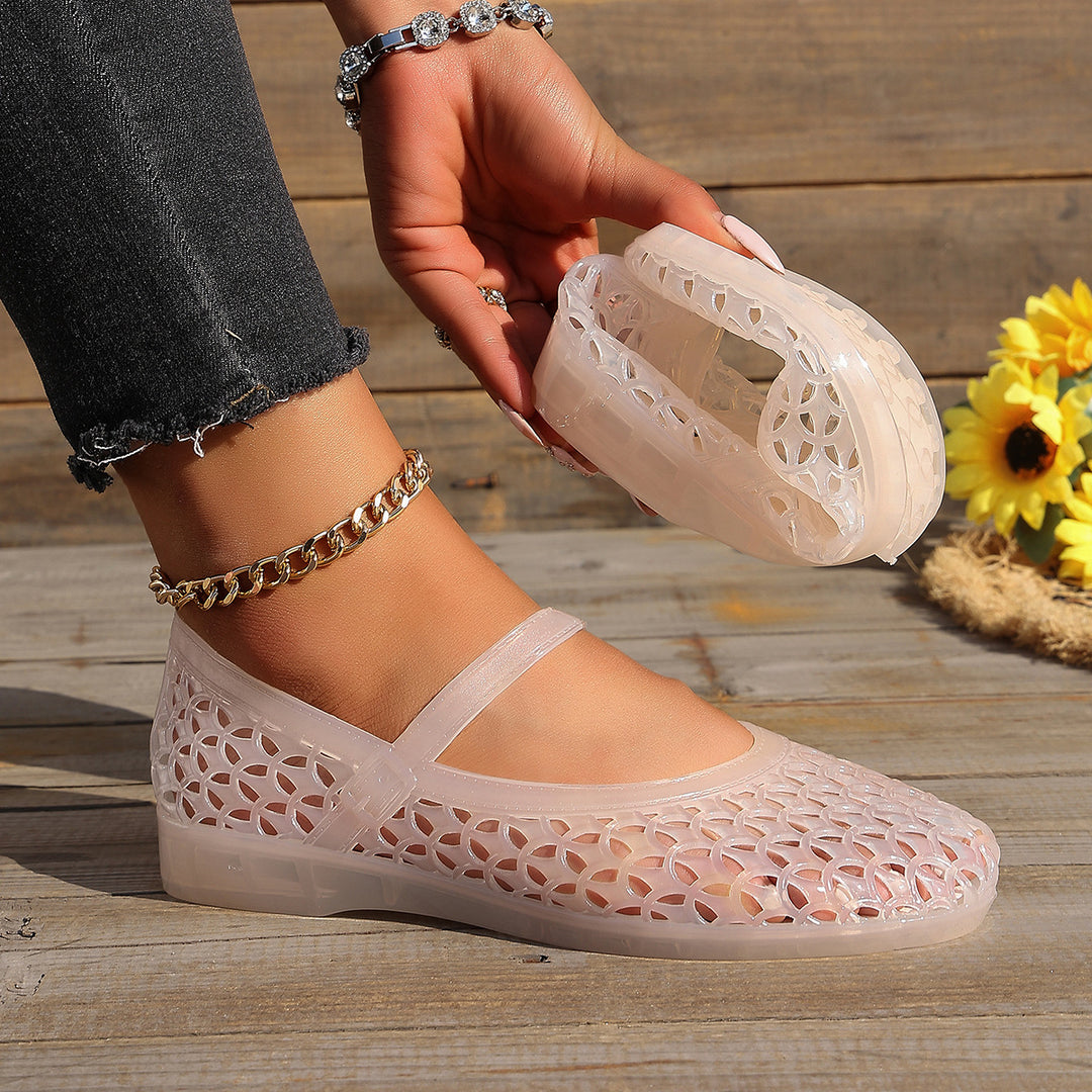 Damen Bequeme und atmungsaktive Ballerinas mit flexiblem Riemen R&B
