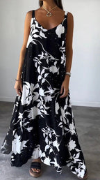 Damen Maxi-Kleid mit floralem Print