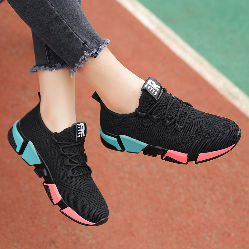 Damen Sportliche Sneakers mit atmungsaktiver Strick-Oberfläche und dämpfender Sohle