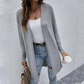 Damen Langer Cardigan mit offenem Schnitt aus weichem Strick R&B