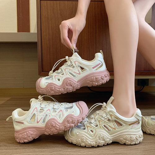Damen Sportliche Sneakers mit rutschfester Sohle und atmungsaktivem Obermaterial R&B