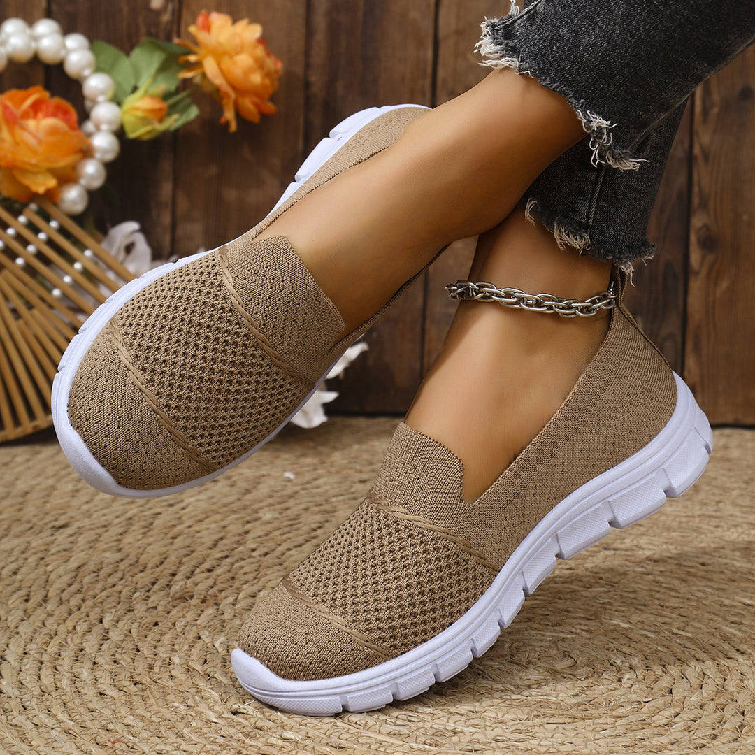Damen Slip-On Sneakers mit atmungsaktivem Netzmaterial R&B