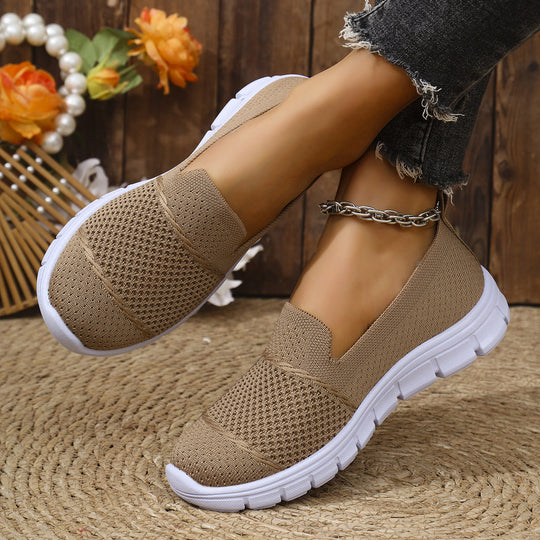 Damen Slip-On Sneakers mit atmungsaktivem Netzmaterial R&B