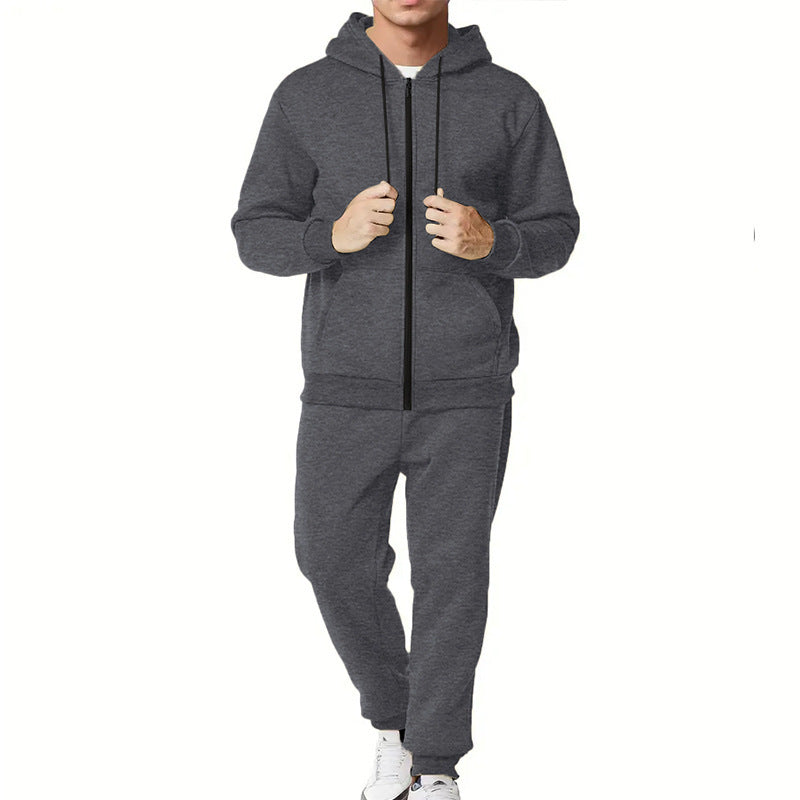 Herren Sportliches Komplett-Set mit Kapuzenjacke und Jogginghose R&B