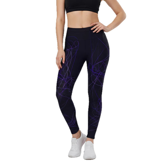 Damen Sportlegging mit stilvollem grafischen Design R&B