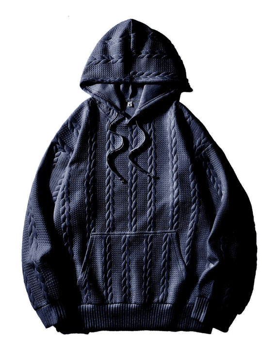 Herren Kapuzenpullover mit strukturiertem Muster R&B
