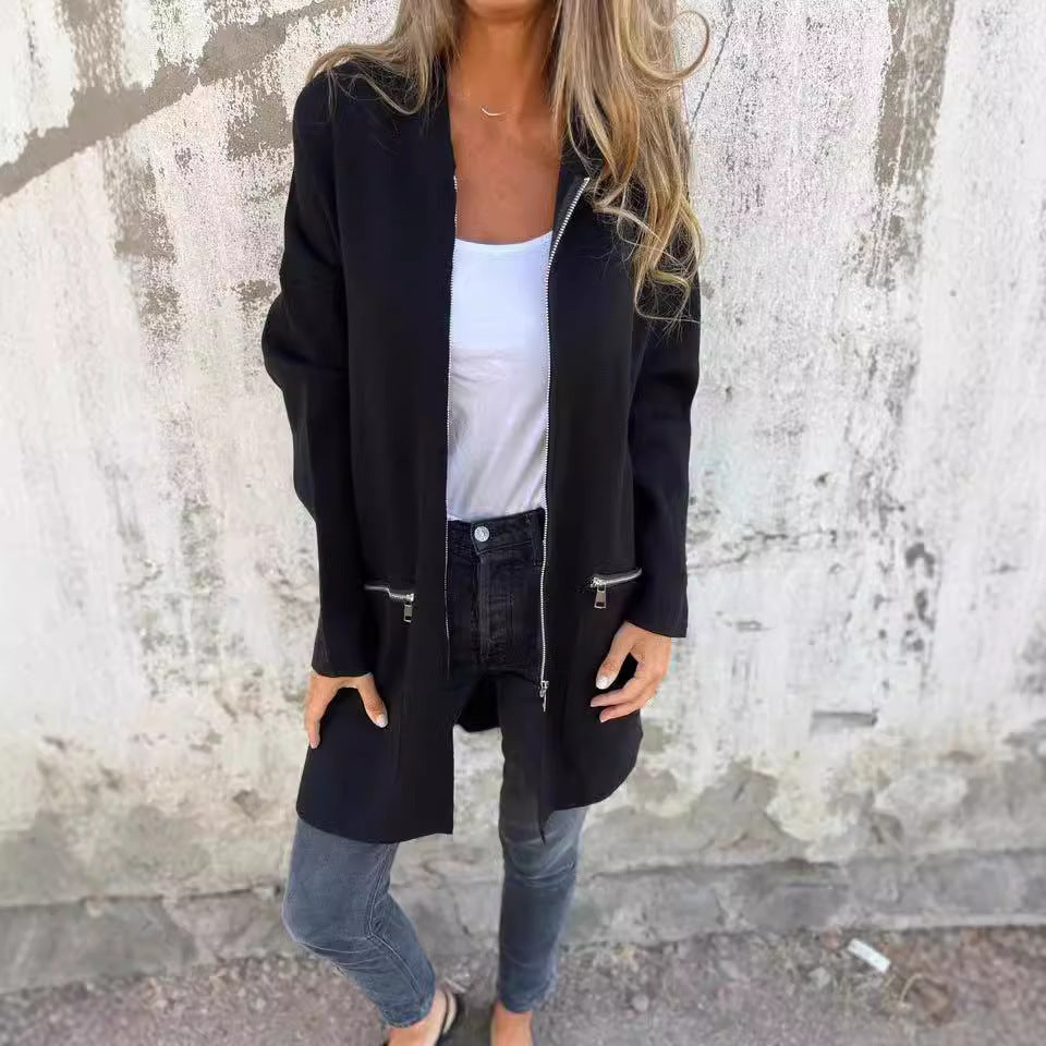 Damen lange Joggingjacke