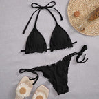 Damen Triangel-Bikini mit charmanten Rüschendetails R&B