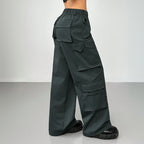 Damen Cargo-Hose mit weitem Schnitt und praktischen Taschen R&B