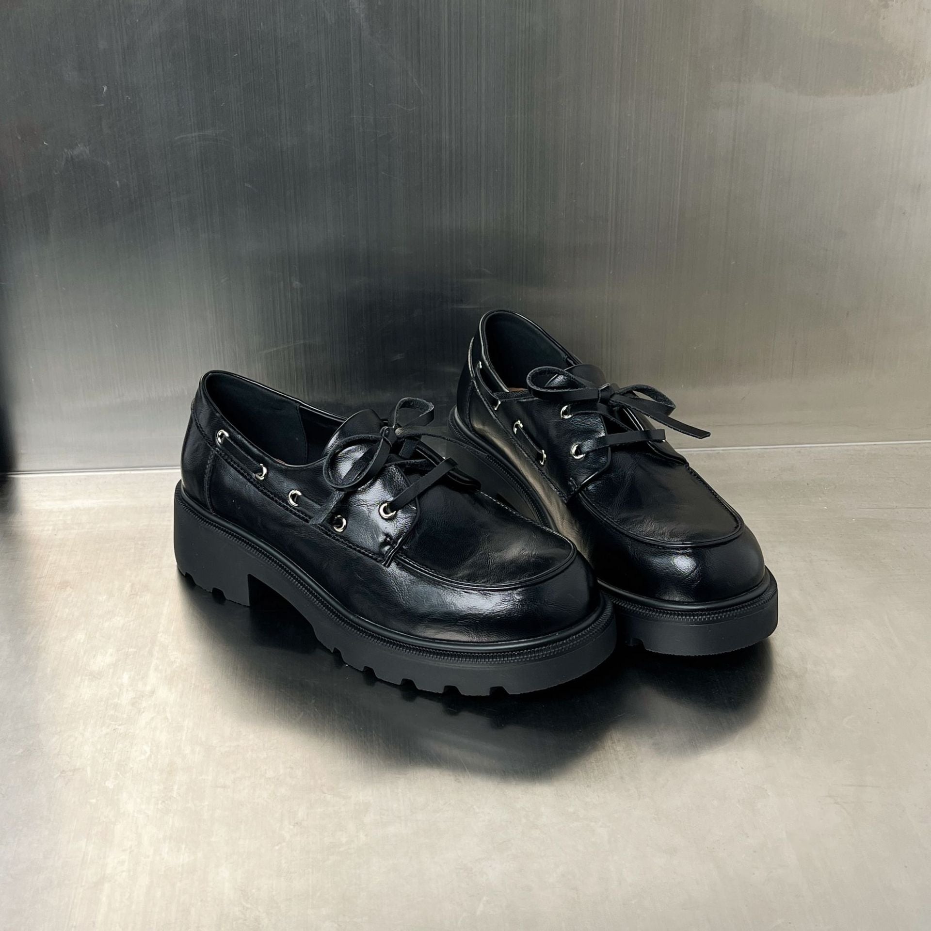 Damen elegante Plateau Schnürschuhe mit stabiler Sohle und modischem Design R&B