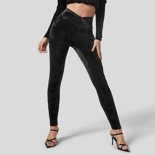 Damen Hochwertige Leggings mit luxuriösem Samtfinish R&B