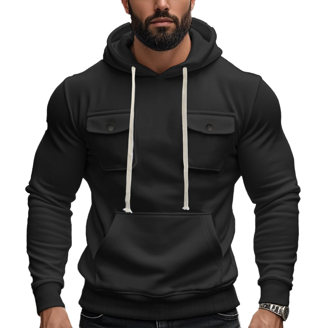Herren Kapuzenpullover mit praktischen Pattentaschen und modernem Design R&B