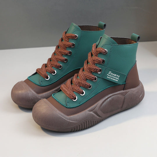 Damen trendige High-Top Sneakers mit rutschfester Sohle und atmungsaktivem Obermaterial R&B
