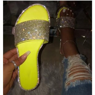 Damen Glamouröse Slides mit funkelnder Strassverzierung R&B