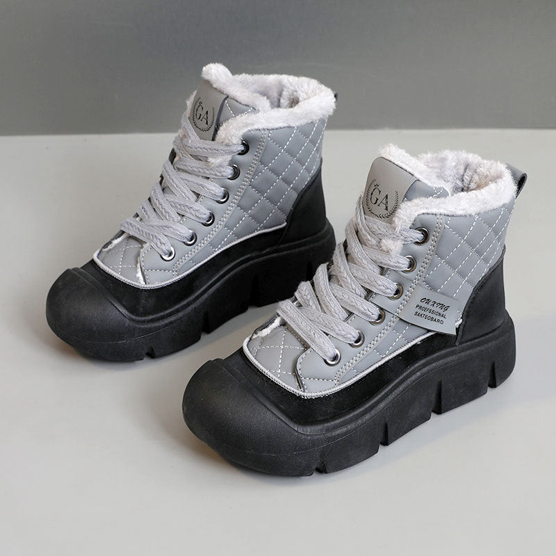 Damen Winterliche High-Top Stiefel mit kuscheligem Innenfutter und rutschfester Sohle R&B