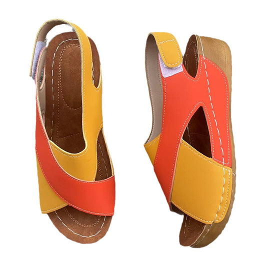 Damen offene Sandalen mit modischem Fächerdesign R&B