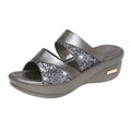 Damen Hochwertige und funkelnde Slipper mit Komfortsohle R&B