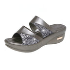Damen Hochwertige und funkelnde Slipper mit Komfortsohle R&B