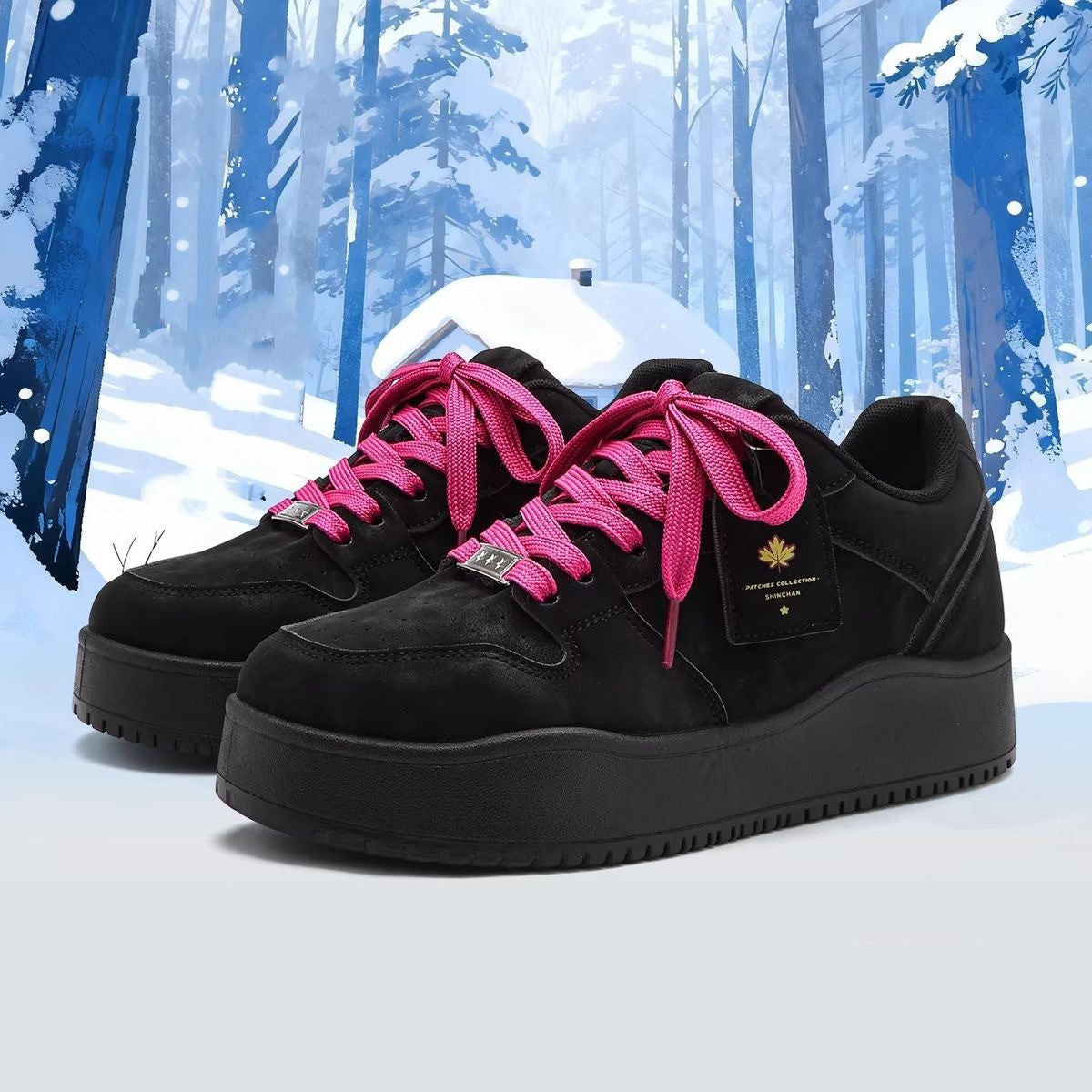 Damen modische Chunky Sneaker mit verstärktem Halt und dämpfender Sohle
