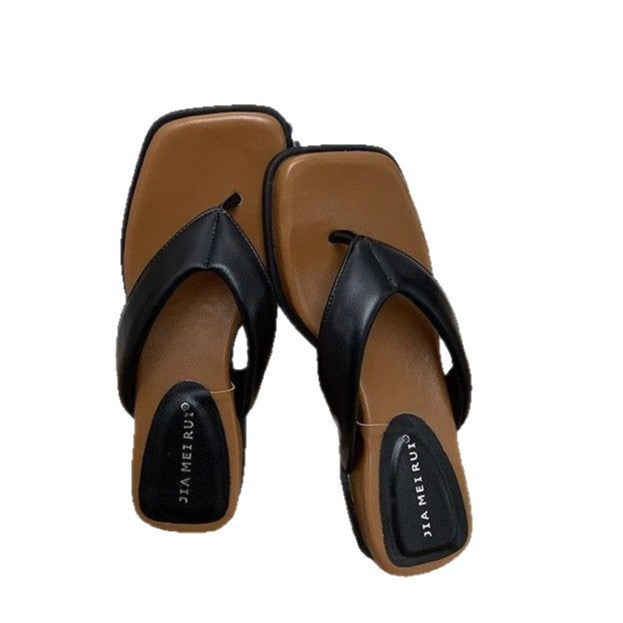 Damen elegante Flip-Flop Pantoletten mit modischem Design und rutschfester Sohle R&B