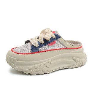Damen bequeme Slip-On Sneakers mit atmungsaktiver Mesh-Oberfläche und rutschfester Sohle R&B
