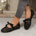 Damen Elegante Spitzenschuhe mit dekorativen Schleifen und funkelnden Akzenten R&B