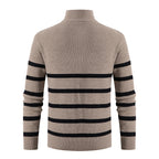 Herren Strickpullover mit Stehkragen und sportlichem Reißverschluss