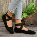 Damen Bequeme Ballerinas mit modischen Kreuzriemen R&B