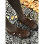 Damen elegante Schnürschuhe mit doppelter Schnalle R&B