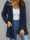 Damen Flauschige Cardiganjacke mit praktischen Taschen und lässigem Schnitt R&B