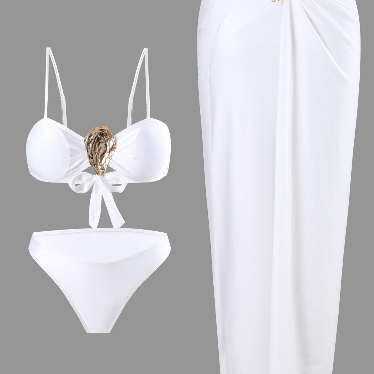 Damen Bikini-Set mit elegantem Wickelrock R&B