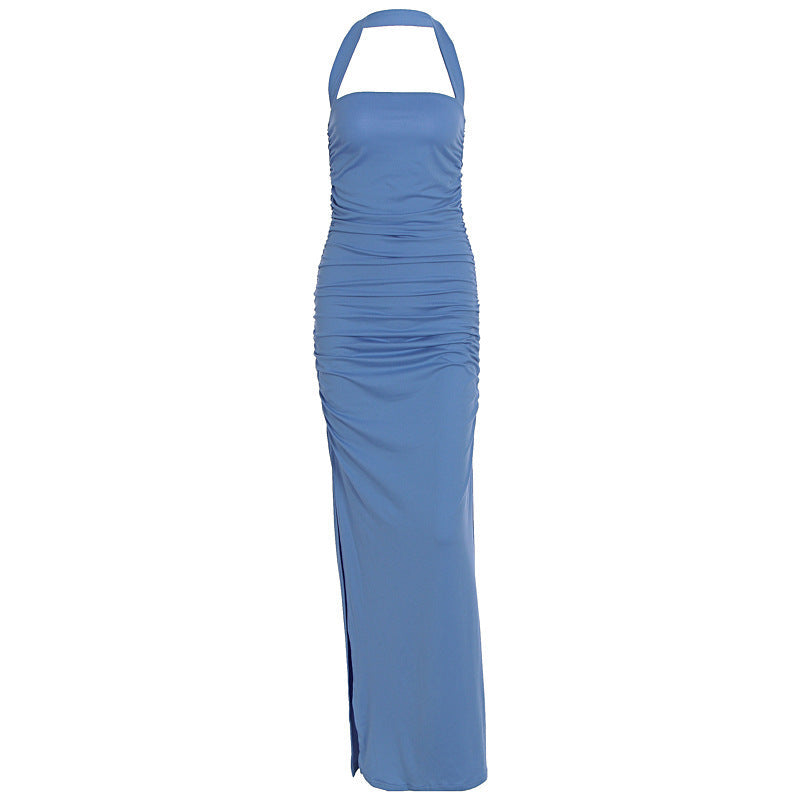Damen Wickelkleid mit schmalem Taillenschnitt und elegantem tiefem Schlitz R&B
